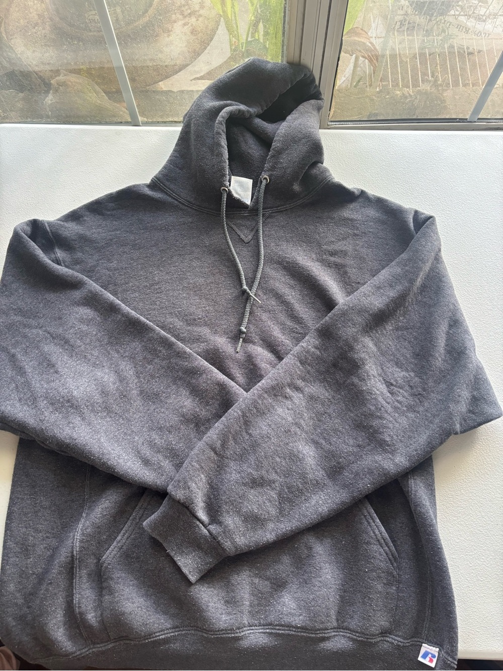 Russell Athletic Men's Crewneck Hoodie - Dark Gray